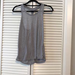 Gap Fit Breathe Air Twist Back Tank, Gray XS EUC